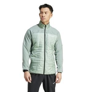 $200 Men's M adidas Terrex Xperior Varilite Hybrid Primaloft Jacket Silver Green